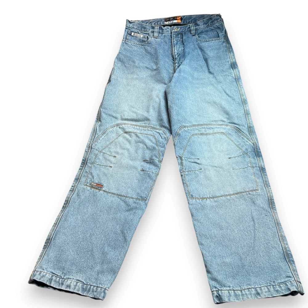 Icon Barrier Pant Aramid Reinforced Motorcycle Jeans Mens 36 Blue Moto Asphalt